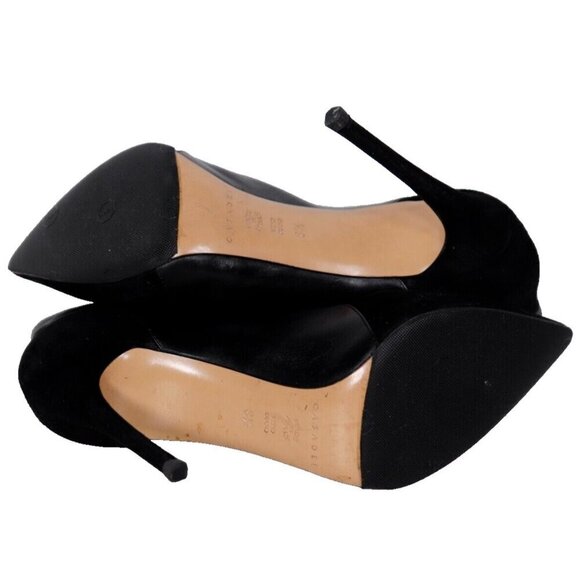 Casadei Women’s 8.5 Black Suede Leather Buckle Strap Pumps Shoes Stiletto Heels - Picture 7 of 8